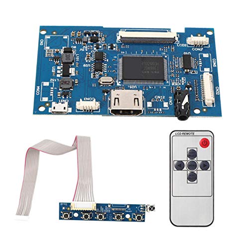 HDMI Controller Board Kit, LCD Driver Board with Remote Control Cable Keyboard for Universal 50Pin 7 Inch Display Screen