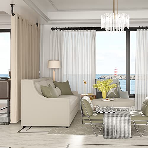 Yeyebest 1.1 Inch Industrial Darkening Blackout Curtain Rods 2 Pack, Curtain Rods For Windows 28 To 48 Inch, Matte Metal Heavy Dutycurtain Rod Set, Adjustable Telescoping, Diy Usage Scenarios, Indoor And Outdoor, Black #TOP5