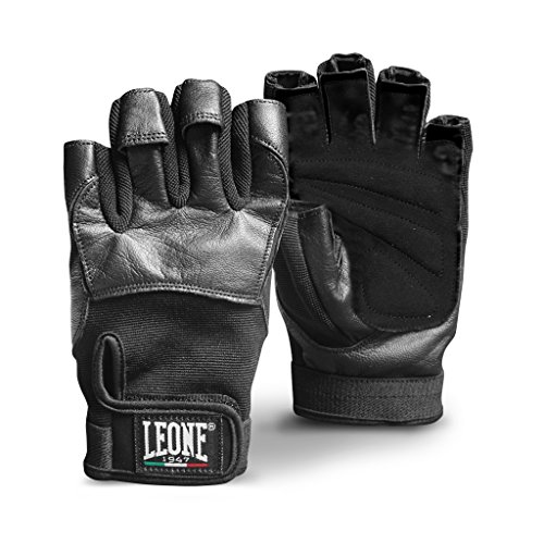 Leone 1947 AB713 Unisex rękawice gimnastyczne dla dorosłych, czarne, XL