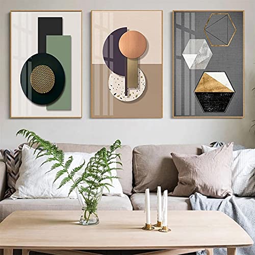 Peinture géométrique abstraite sur toile haut de gamme 50x70cm décoration murale chic