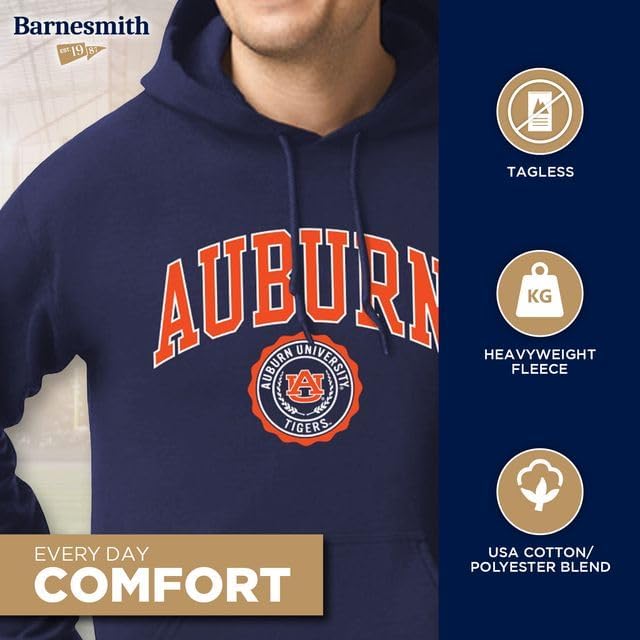 Barnesmith Hooded Sweatshirt, Unisex, Cotton/Poly Blend, Heritage Logo - Image 3