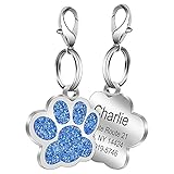 【Attraktiv Prickelnd】Pfotenform mit Glitzermalerei in verschiedenen Farben, Bling Bling, farbenfroh und attraktiv. Die Katzenanhänger mit Pfotenabdruck sind in der Tat bezaubernd und hübsch.