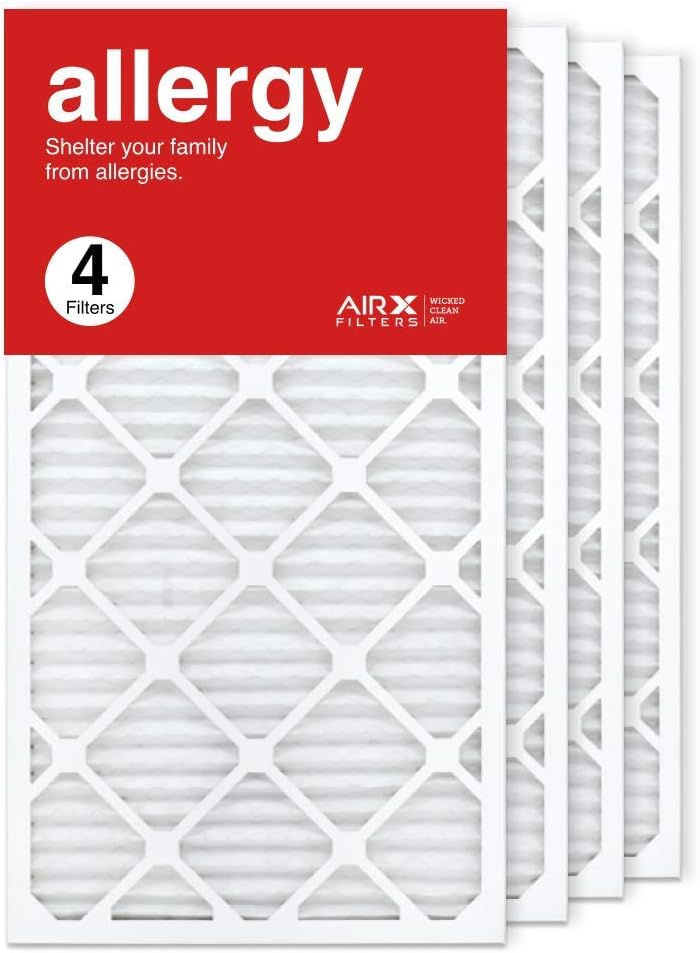 AIRx Filters 16x30x1 Air Filter MERV 11 Pleated HVAC AC Furnace Air Filter, Allergy 4-Pack Made in the USA