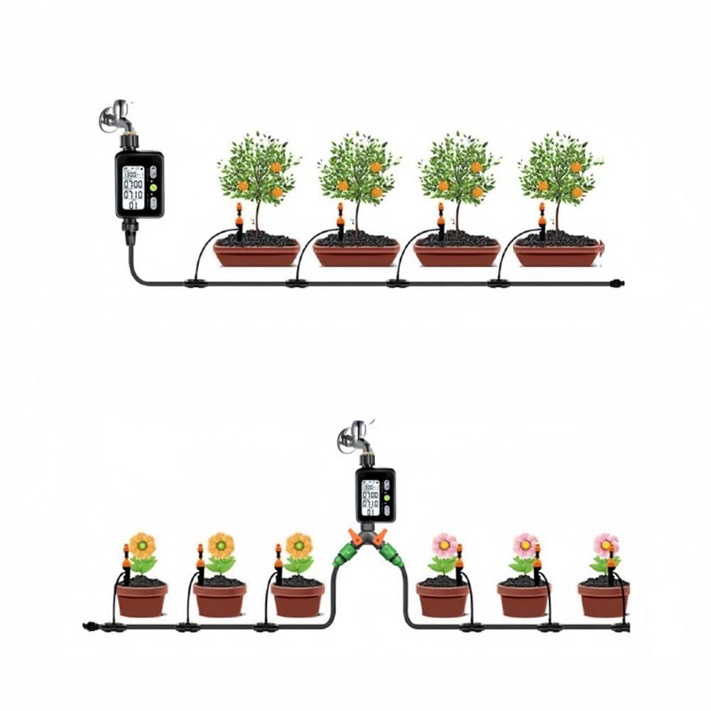 Contrôleur d'irrigation de jardin avec paramètres programmables, minuterie automatique avec retard de pluie pour arroseurs extérieurs