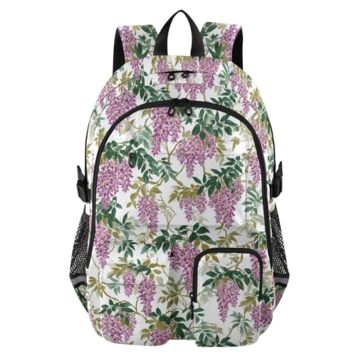 Mochila para hombre de 17.5 pulgadas con diseño William Morris para trabajo y gran capacidad