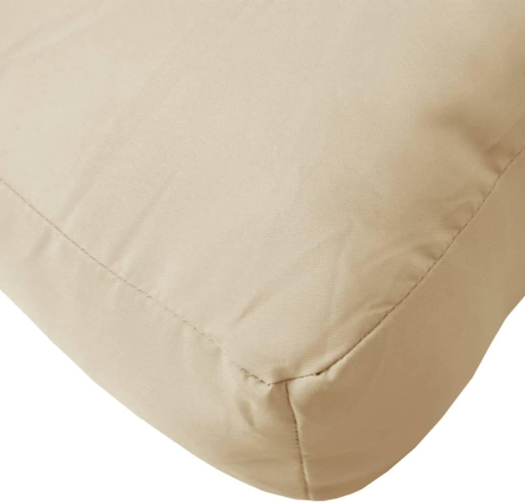 vidaXL Pallet Cushion Beige 100% Polyester 23,6 in x 23,6 in x 4,7 in