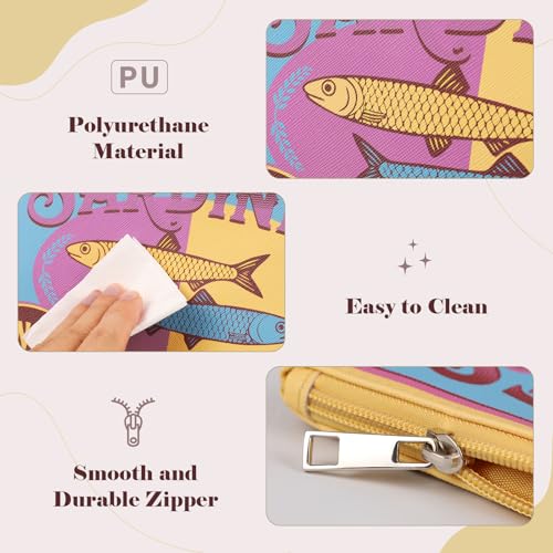 Sardines Makeup Bag, Funny Sardine Bag,Small Makeup Bags,Creative Cute Makeup Bags,Portable Travel Toiletry Pouch,Coquette Make up Pouch for Women4