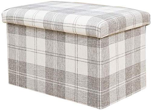 Meuble gain de place avec ce banc ottoman rangement pliable lin