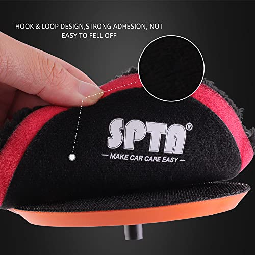 SPTA Almofada de polimento de microfibra, 2 peças de almofadas de microfibra de 125 mm, disco de cor