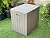 XCK Plastic Deck Box Small Resin 31 Gallon Patio Storage Boxes Outdoor Waterproof Storage for Outside Toy Storage Box Waterproof Grey Garden Bin with Lid Lockable Dock Box