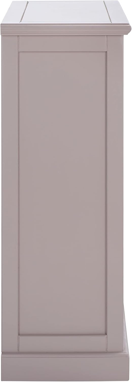 SAFAVIEH Furniture - Maralah 5-Shelf Storage Unit - Grey - Solid Wood - Modern Geometric Design - Ideal for Living Room, Home Office, Hallway, 25"W x 10.6"D x 30.1"H - Fully Assembled (AMH6634C)