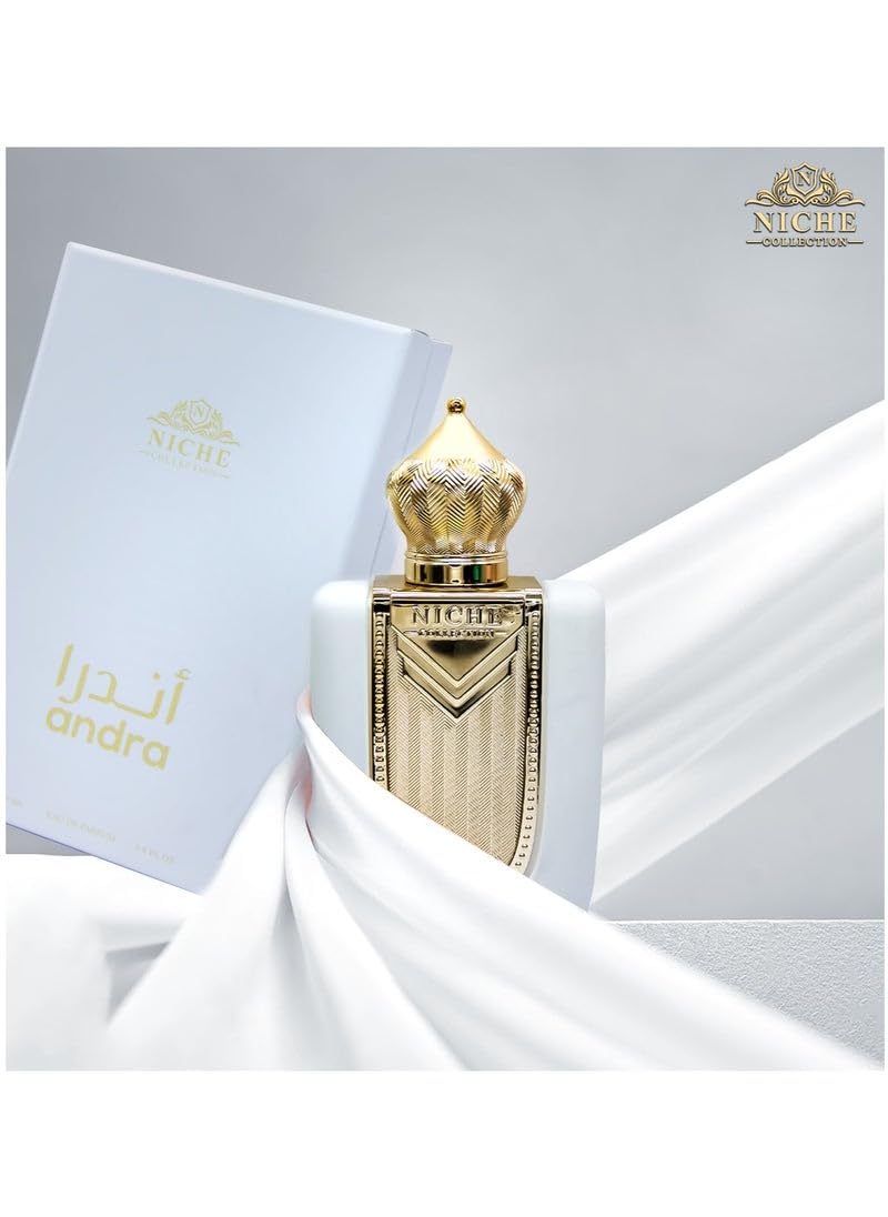 Andra Niche Collection Eau de Parfum 100 ml – orientalno-waniliowy zapach unisex z praliną, karmelem i jaśminem | perfumy z drzewem sandałowym, drewnem cedrowym i kumaryną