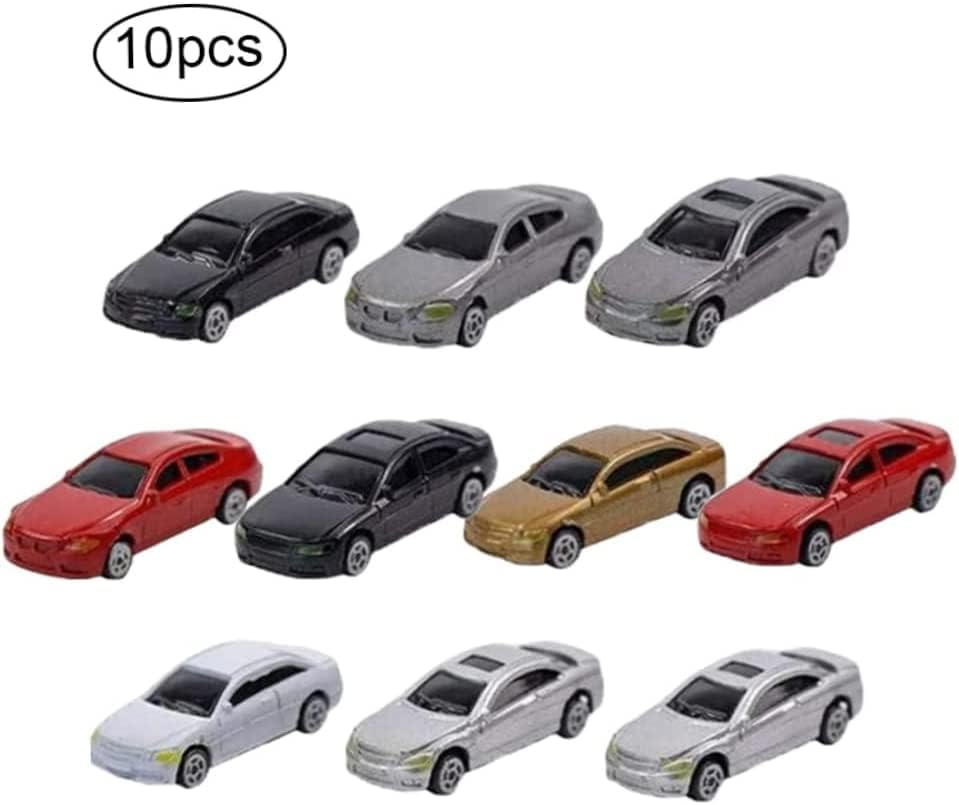 Mini Scale Model Cars 1/87 Ho Scale Parking Scenery Street Layout Sands Table Vehicle 10Pcs Fashion Professionals