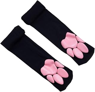 Cute Cat Paw Thigh High Stockings 3D Kitten Claw Over Knee High Socks Cat Cosplay Costume Gifts