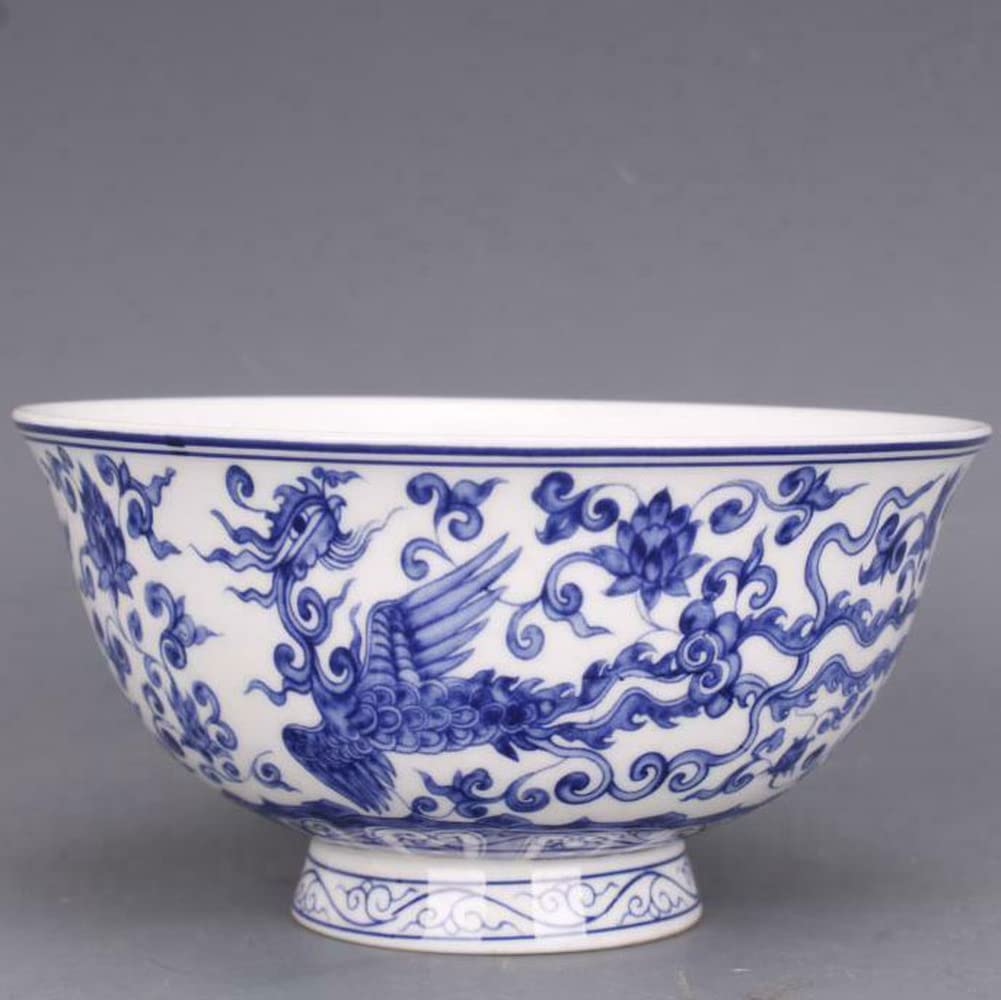 中国　青いドラゴンの陶器ボウル Amazon.co.jp: 11.8cm 中国 清 Qianlong ブルー ホワイト 磁器