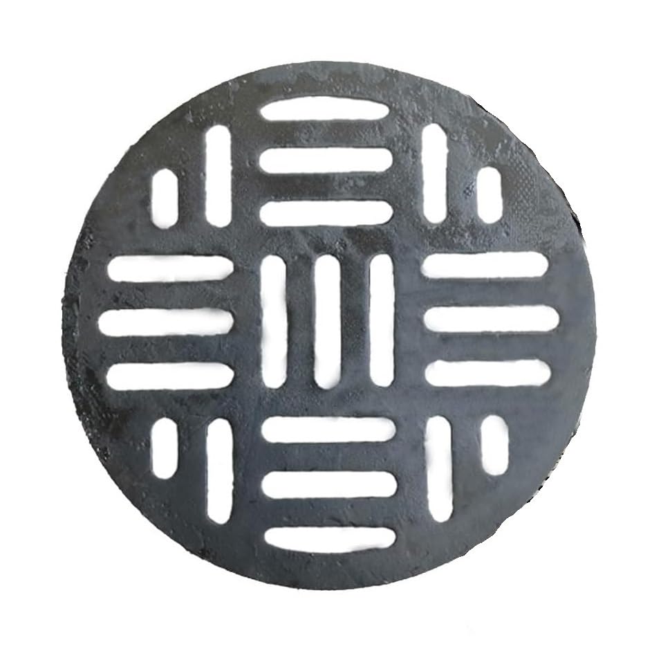 Grille de drainage fonte 55cm pour stopper les flaques sur terrasse et patio