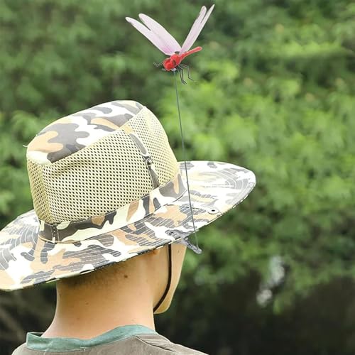 PGAXM Dragonfly Clip,3D Garden Stakes Decor, Garden Decor Clip,for Outdoor Indoor Fake Plastics Dragonfly,Creative hat Clip (Mixed-16pcs) by PGAXM - Image 5