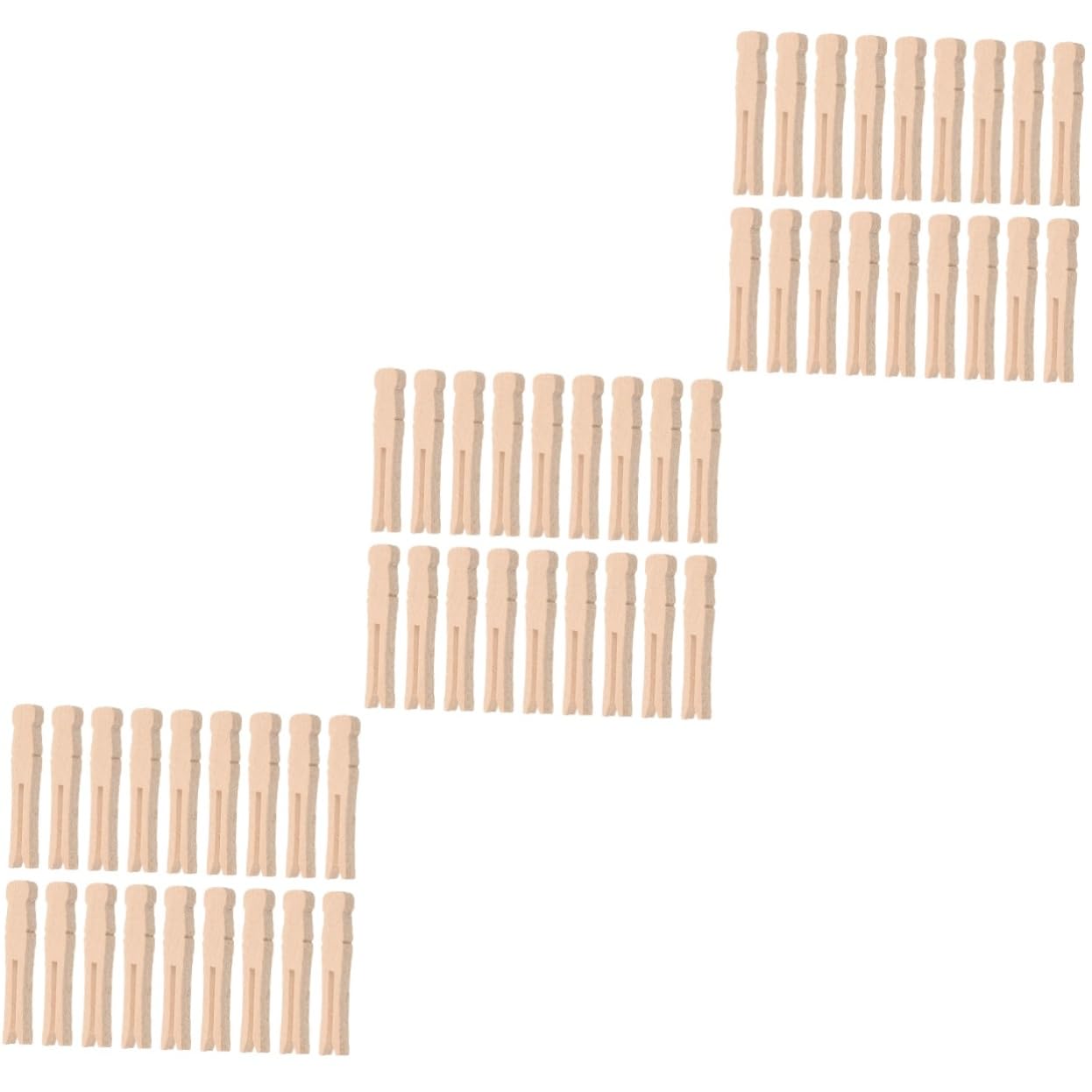 3 Sätze Wäscheklammern Aus Holz Strandtuch-Clips Quiltklemme rutschfeste Wäscheklammern Deckenklammern Für Wäscheleinen Quilt-befestigungsclip Hölzern 100 Stück * 3 Zerodeko