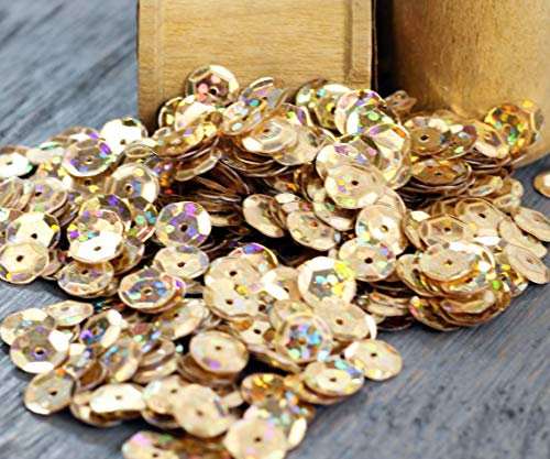 Loose Cup Hologram Sequins - 6Mm - Orange - 5 Gross (720 Psc/Pk) #TOP1