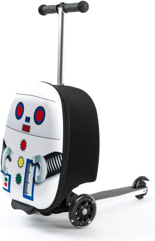 KIDDIETOTES 3D Hardshell Ride On Suitcase Scooter for