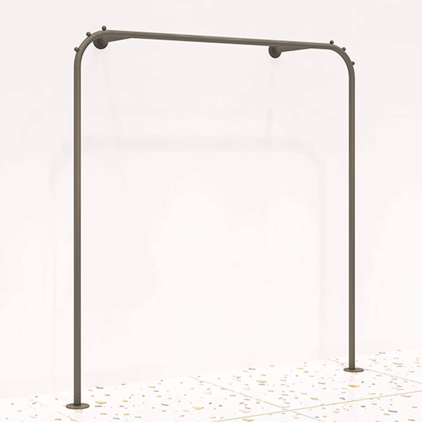 YNBSHGAA Industrial Pipe Clothes Rack Retail Display Shelf, Wall Mounted Clothes Storage Pipe Shelf, Boutique Store Hanger Multi-Purpose Hanging Rod Clothes Bar, Closet Organizati,Black-Length 150CM