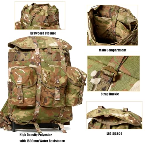 MT Military Alice Pack Medium Army Survival Combat ALICE Rucksack Backpack 50L OCP