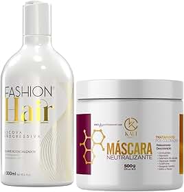 Kit Escova Progressiva Fashion Hair 300ml + Mascara Neutralizante 500g