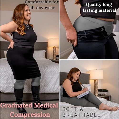 Image of ABSOLUTE SUPPORT Plus Size Compression Stockings for Women 20-30 mmHg, Improve Legs Circulation, Swelling & Pain, A717PS
