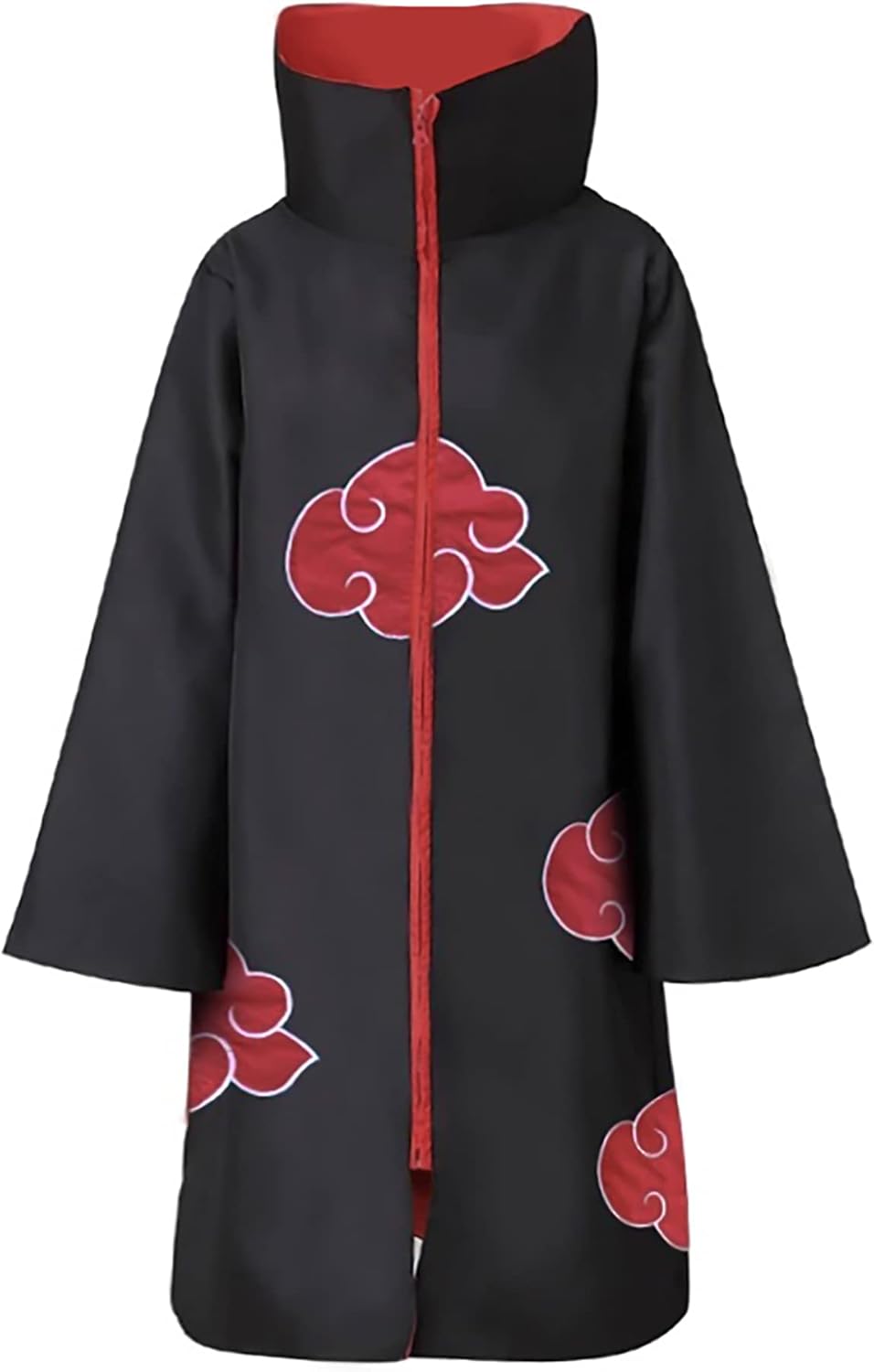 Bata unisex de anime con capa larga negra para cosplay fiesta de Halloween capa uniforme con accesorio para adultos y niños