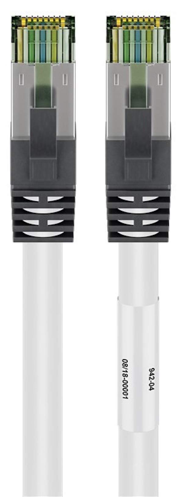 Cable Ethernet (Cat8, 10 m, LSOH snagless, color blanco