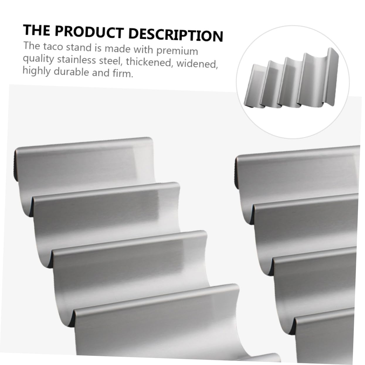 FUNOMOCYA 1pc U Shaped Pancake Stand Mexican Taco Holder Pizza Pie Display Stand Taco Serving Dishes Burritos Holders Spanish Taco Shell Rack Taco Holder Food 430 Stainless Steel