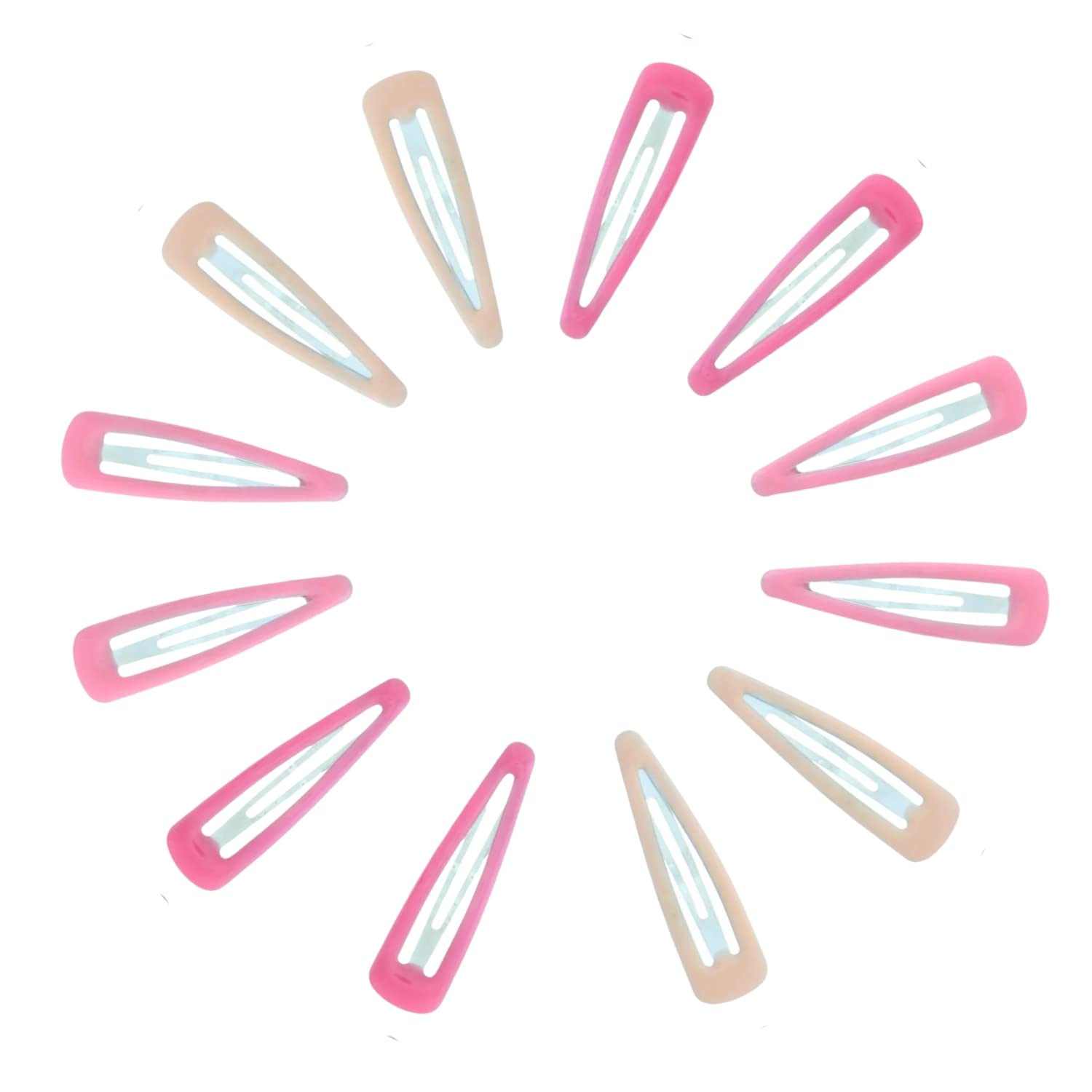 Topkids Accessories 12pc Snap Clips 5cm / 2" Snap Hair Clips Women Girls Kids Sectioning Slide Hair Grip Styling Fine Hair Thick Hair Bendies Sleepies School Uniform Colours Epoxy (12 Pink Tones)