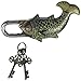 Functional Brass Padlock Antique Fish Tibet Lock repro