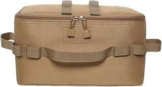 Bolsa de almacenamiento plegable para camping, bolsa de transporte para ollas, divisor plegable, impermeable, ajustable, organizador multifuncional para picnic, viajes al aire libre, Color crema,
