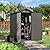 Patiowell 4' x 6' Outdoor Storage Shed with Floor, Plastic Shed Outside Resin Tool Shed with Window and Lockable Door for Backyard Garden Patio Lawn, Dark Grey (Fit-it Shed)