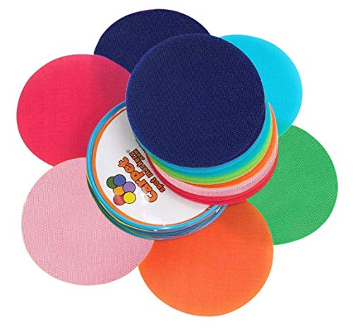 Marcatori per tappeti seduti segnaposto per la scuola materna, per bambini e insegnanti, cerchio rotondo da 10,2 cm, 36 punti per scuola materna