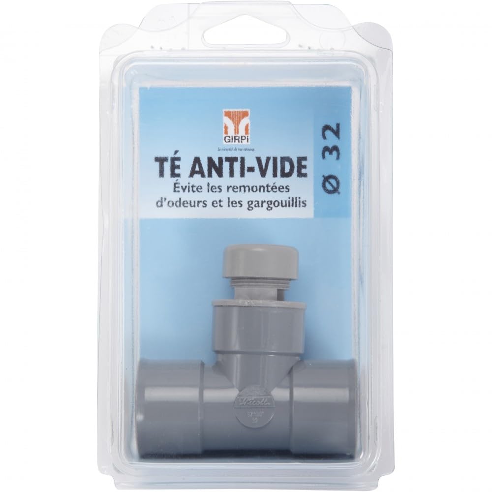Té PVC anti-odeur 32 mm pour bloquer les remontées de gaz