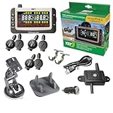 TST 507 Series TPMS - RV Tire Pressure Monitoring System with 6 Flow Thru Sensors & Color Display Monitor for Travel Trailers, Campers and Motorhomes (Metal Valve Stems Required for Flow Thru)