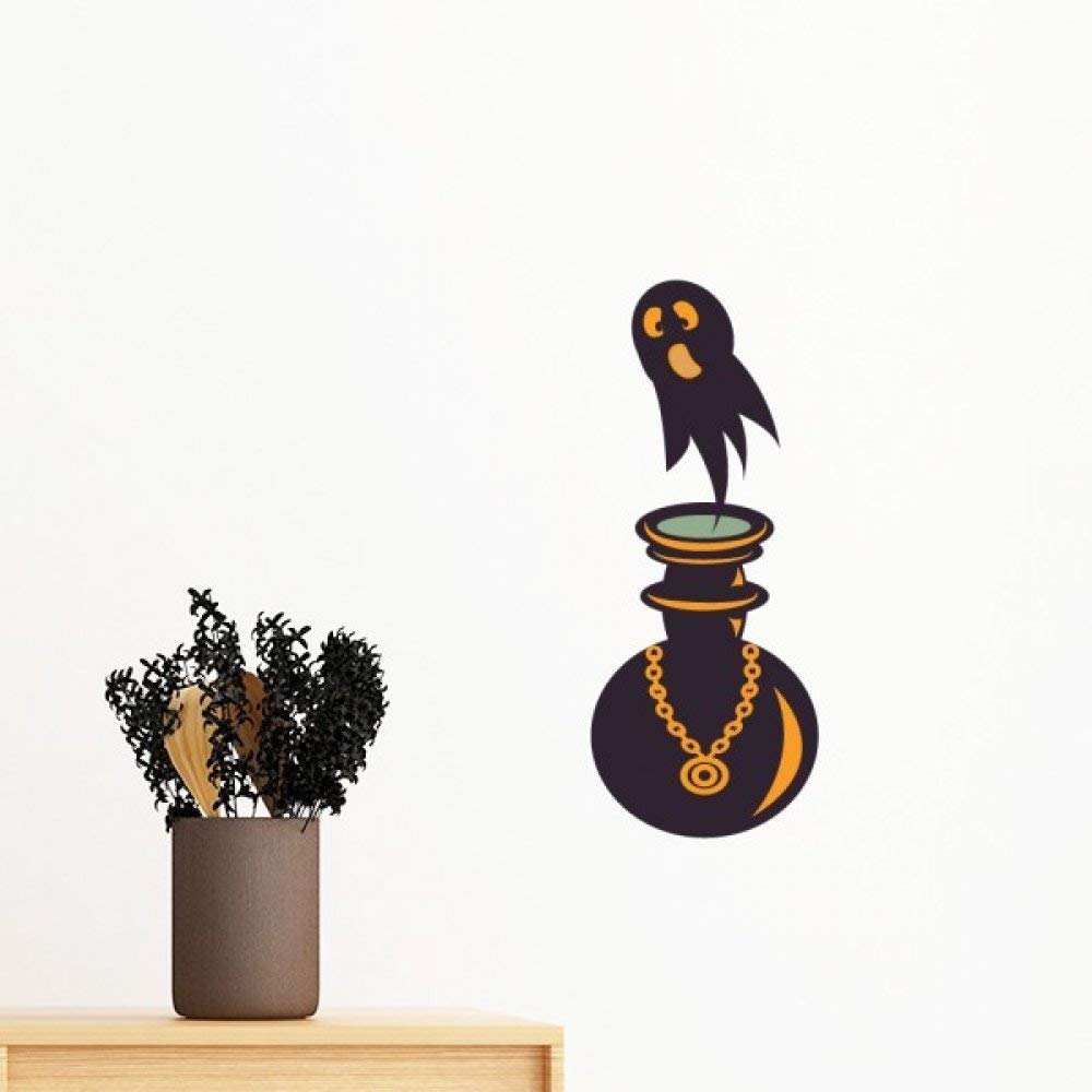 Sticker mural Halloween 80cm en vinyle amovible motif fantômes effrayants Hallowmas