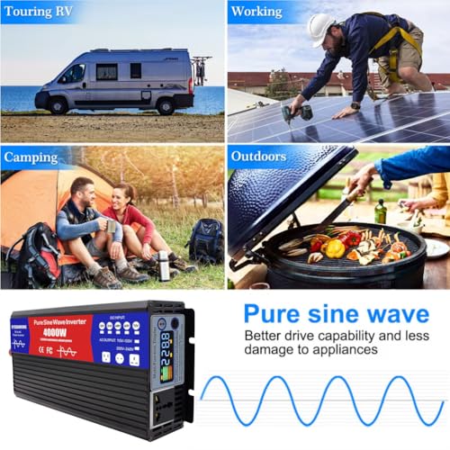 Convertisseur de puissance 60V 220V 4000W pour éviter les pannes de batterie en voyage