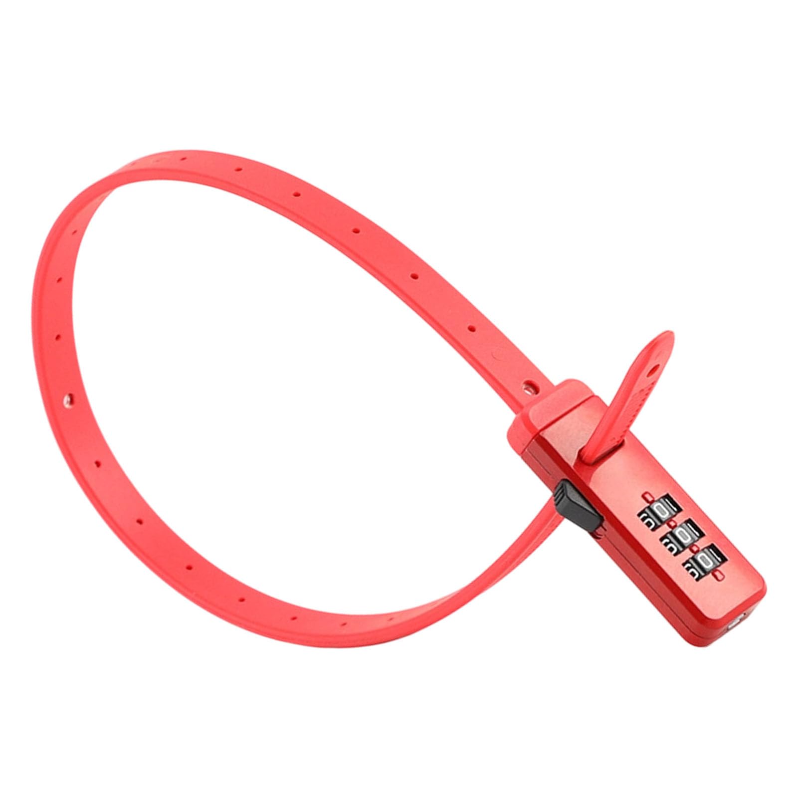 Kfwfuaee Red 3 Digit Combination Bike Nylon Cable Tie For Road Mountain Bicycles Security Light Weight And Portable Anti Theft Bike Helmets