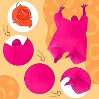 Vista 18 de traje inflable para adultos, ideal para disfraz de halloween y fiestas Morado