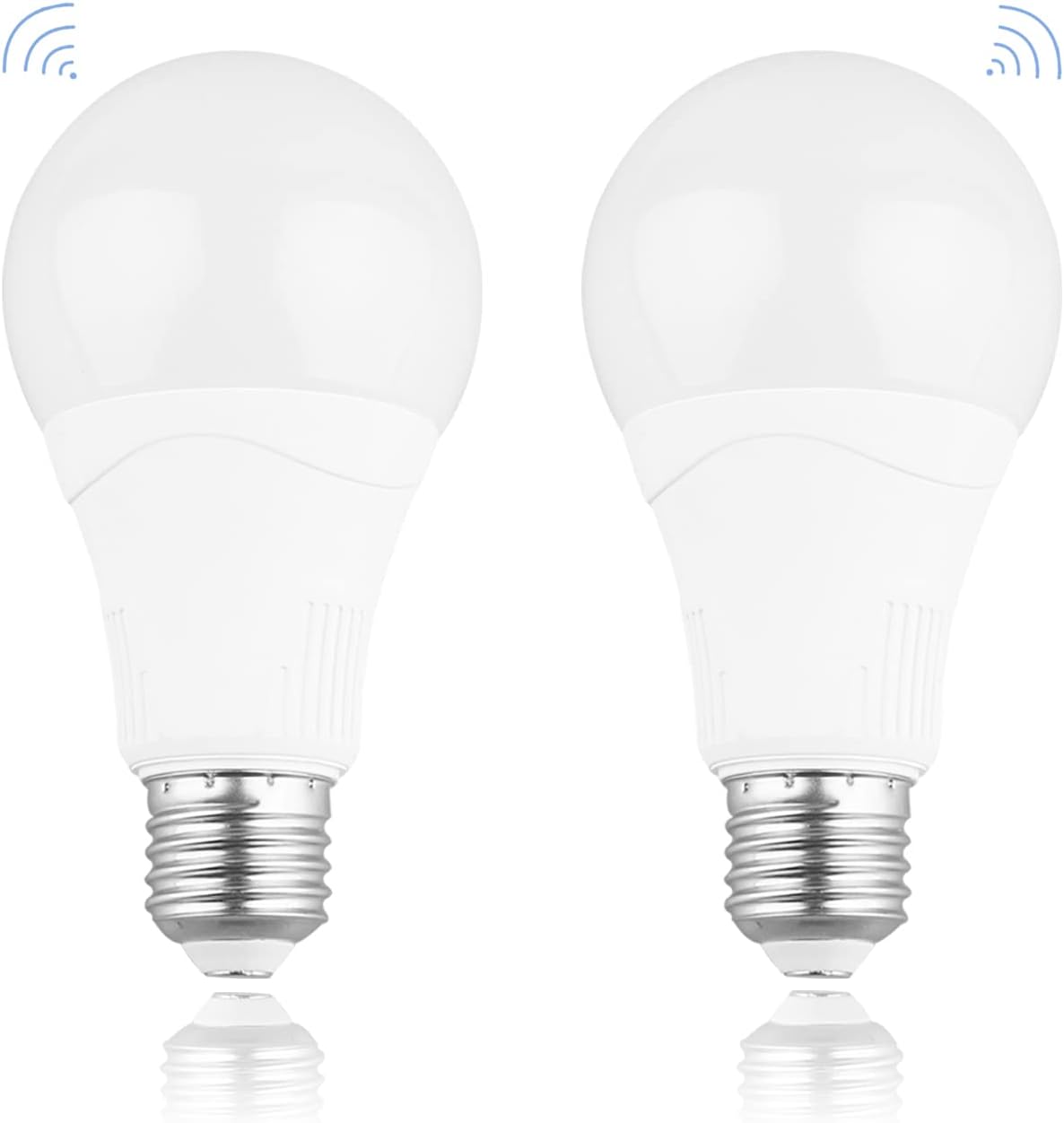 LED Motion Sensor Light Bulb - 2 Pack, A21 15W(100W Equivalent), Outdoor Sensor Light Bulbs, 1500LM E26, Automatic On/Off, Dusk to Dawn Light Bulb for Garage, Porch, Driveway, Patio, Daylight 5000k