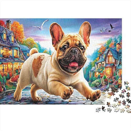 Rompecabezas de bulldog de 1000 piezas, el regalo divertido ideal para adultos