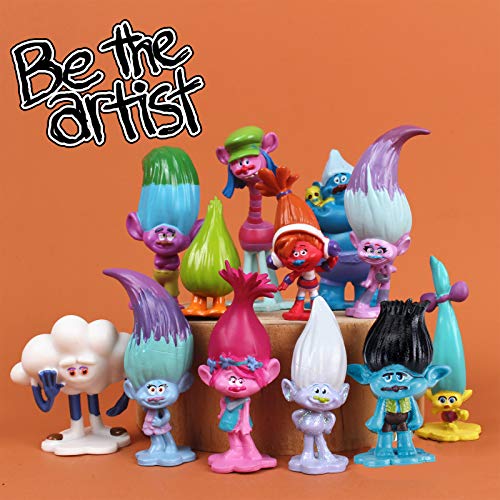 image for Hion Trolls Toys for Girls,Movie Trolls Poppy Doll Toys Cake Toppers C