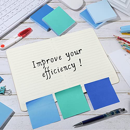 Notes autocollantes bleu vif anti-oubli pour carnet de notes bureau - 5