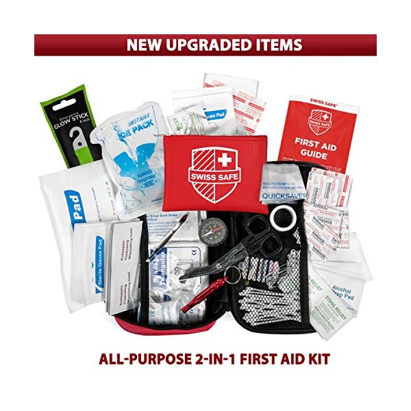 Swiss Safe 2in1 First Aid Kit (120 Piece) + Bonus 32Piece Mini Kit