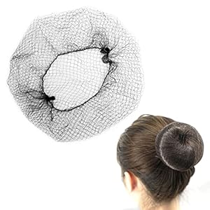 Qeeqpf 25 szt. czarnych siatek do włosów