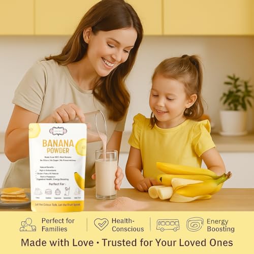 Image of Confect Banana Powder | Pure & Natural Fruit Powder for Smoothies, Baking, Beverages, Juices, Tea & DIY Recipes | Vegan, Gluten-Free, No Added Sugar - 100 Gms