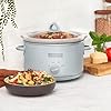 Crock-Pot Design Series 4.5-Quart Manual Slow Cooker, Serves 5+ People, Great for Chili, Soup, Stews, More, Removable Stoneware is Oven & Dishwasher-Safe, Macaroon Blue
